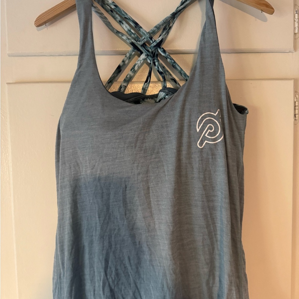 Lululemon Athletica Blue Tank Top with Crisscross Back